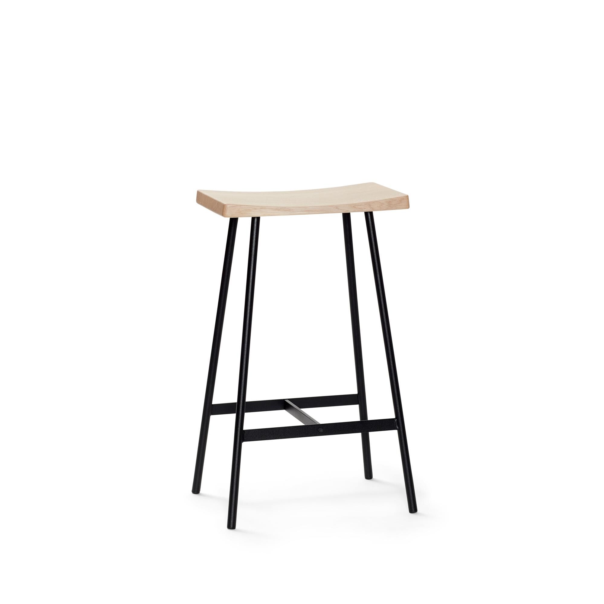 Tabouret de Bar HC2 65 cm Chêne/ Noir
