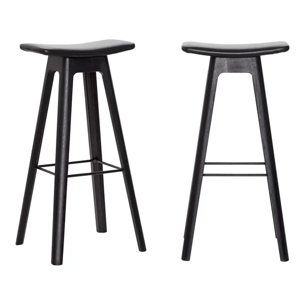 HC1 Bar Stool 67 cm Black/ Leather