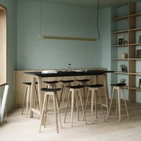 HC1 Bar Stool 67 cm Oak/Leather