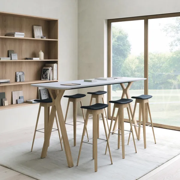 HC1 Bar Stool 67 cm Oak/Leather