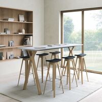 HC1 Bar Stool 67 cm Oak/Leather