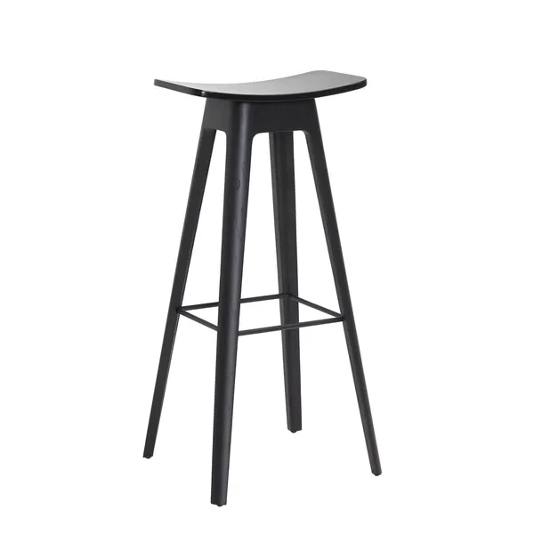 HC1 Bar Stool 80 cm Black/ Veneer