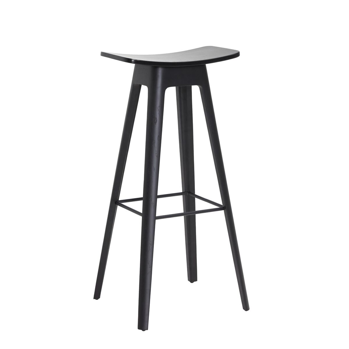 HC1 Bar Stool 80 cm Black/ Veneer