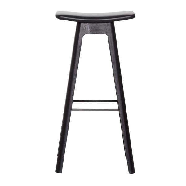 HC1 Barkruk 80 cm Zwart/ Leer