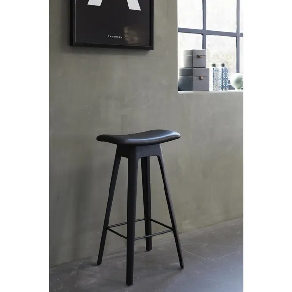HC1 Barstol 80 cm Sort/læder