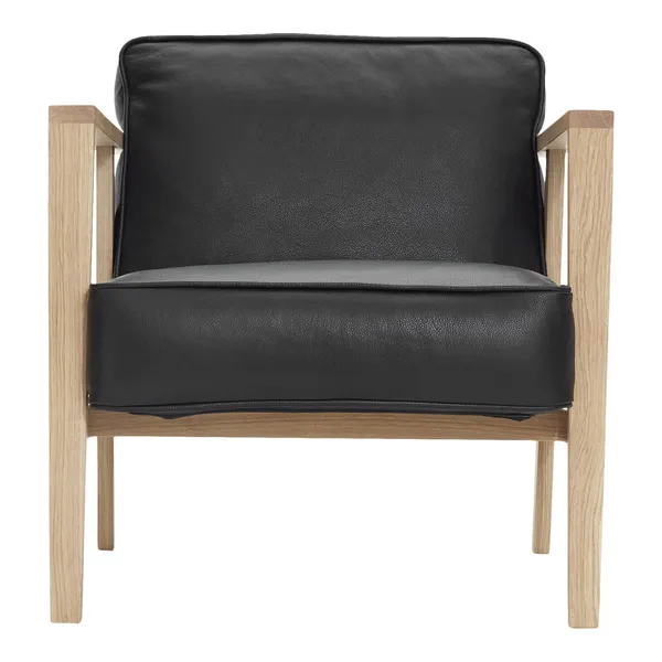 LC1 Lenestol Eik/ Sort Skinn