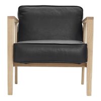 LC1 Lenestol Eik/ Sort Skinn
