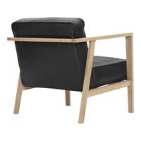 LC1 Lenestol Eik/ Sort Skinn