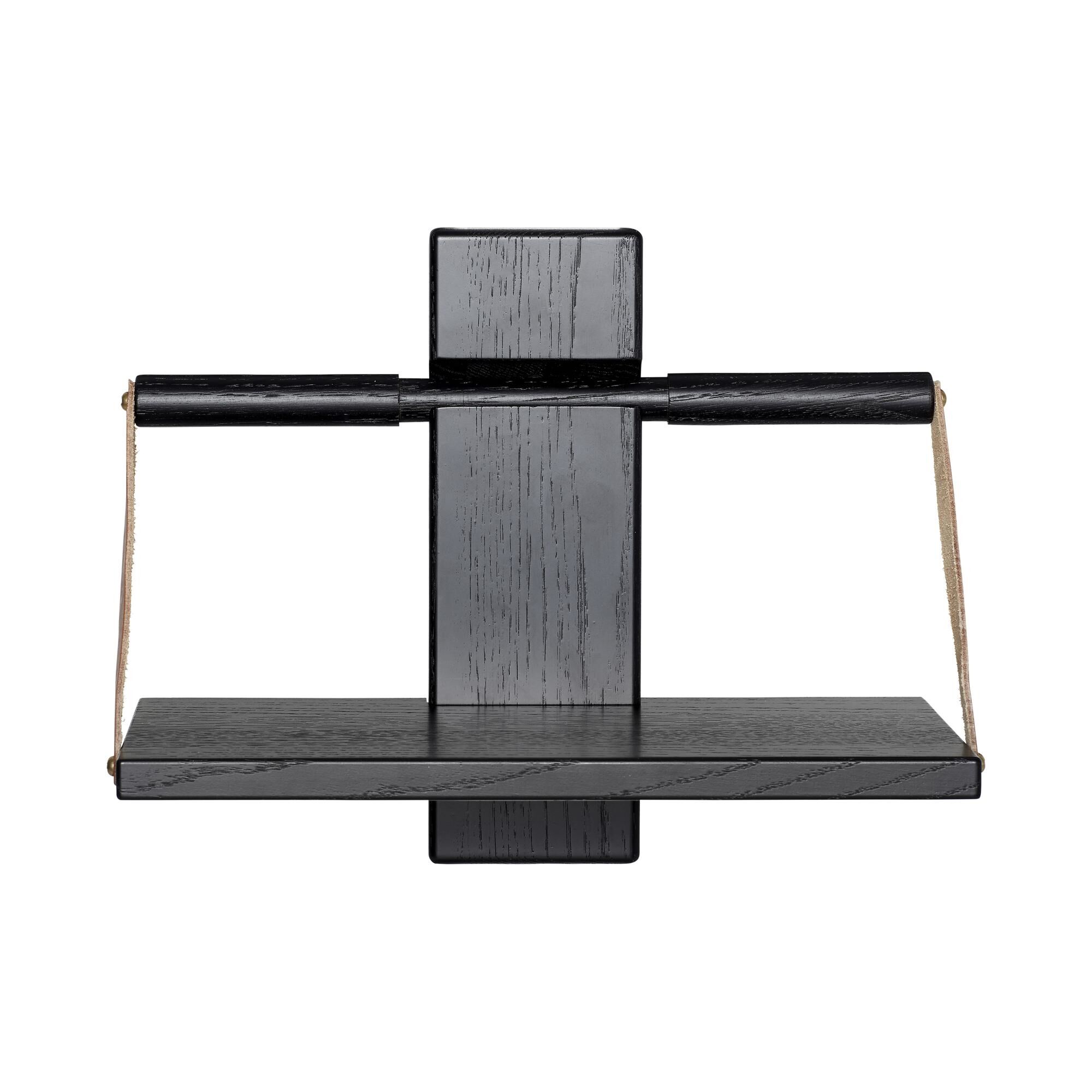 Shelf Wood Wall Lille Sort