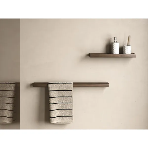 WC-Garderobe für Hand, Leder, Einzeln, Dunkle Esche