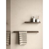 WC-Garderobe für Hand, Leder, Doppelt, Dunkle Esche