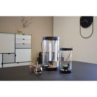 Pipe Lantern Glass/ Metal