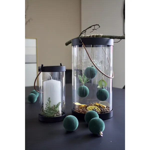 Pipe Lantern Glass/ Metal