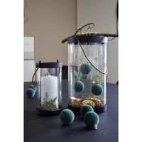 Pipe Lantern Glass/ Metal