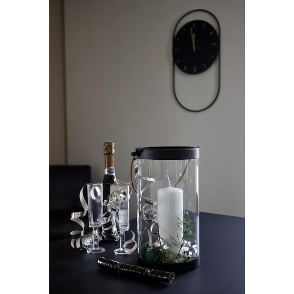 Pipe Lantern Glass/ Metal