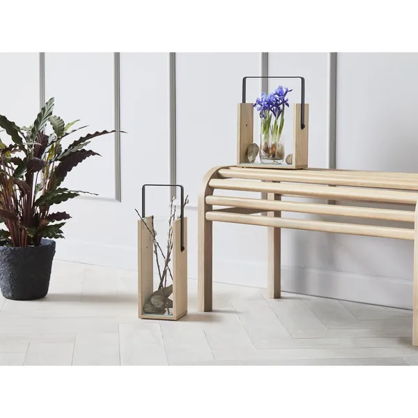 Lantern Square High Glass/ Metal