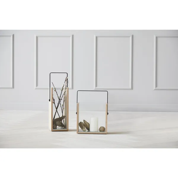 Lantern Square High Glass/ Metal