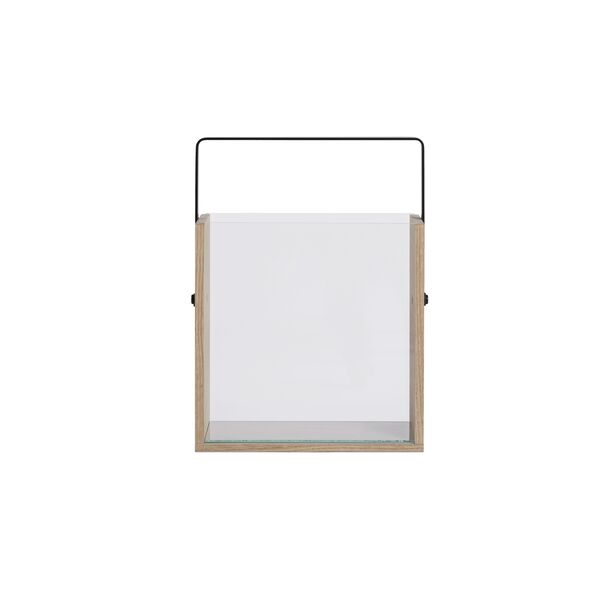 Laterne, Quadratisch, Klein, Glas/ Metall