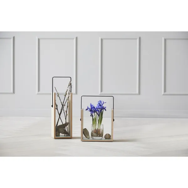 Lantern Square Small Glass/ Metal
