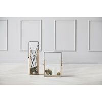 Lantern Square Small Glass/ Metal