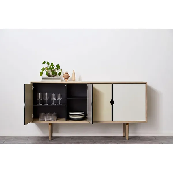 S7 Schrank Eiche/ Weiß