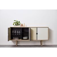 S7 Schrank Eiche/ Weiß