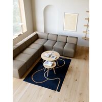 Flow Tapis 165 cm Bleu