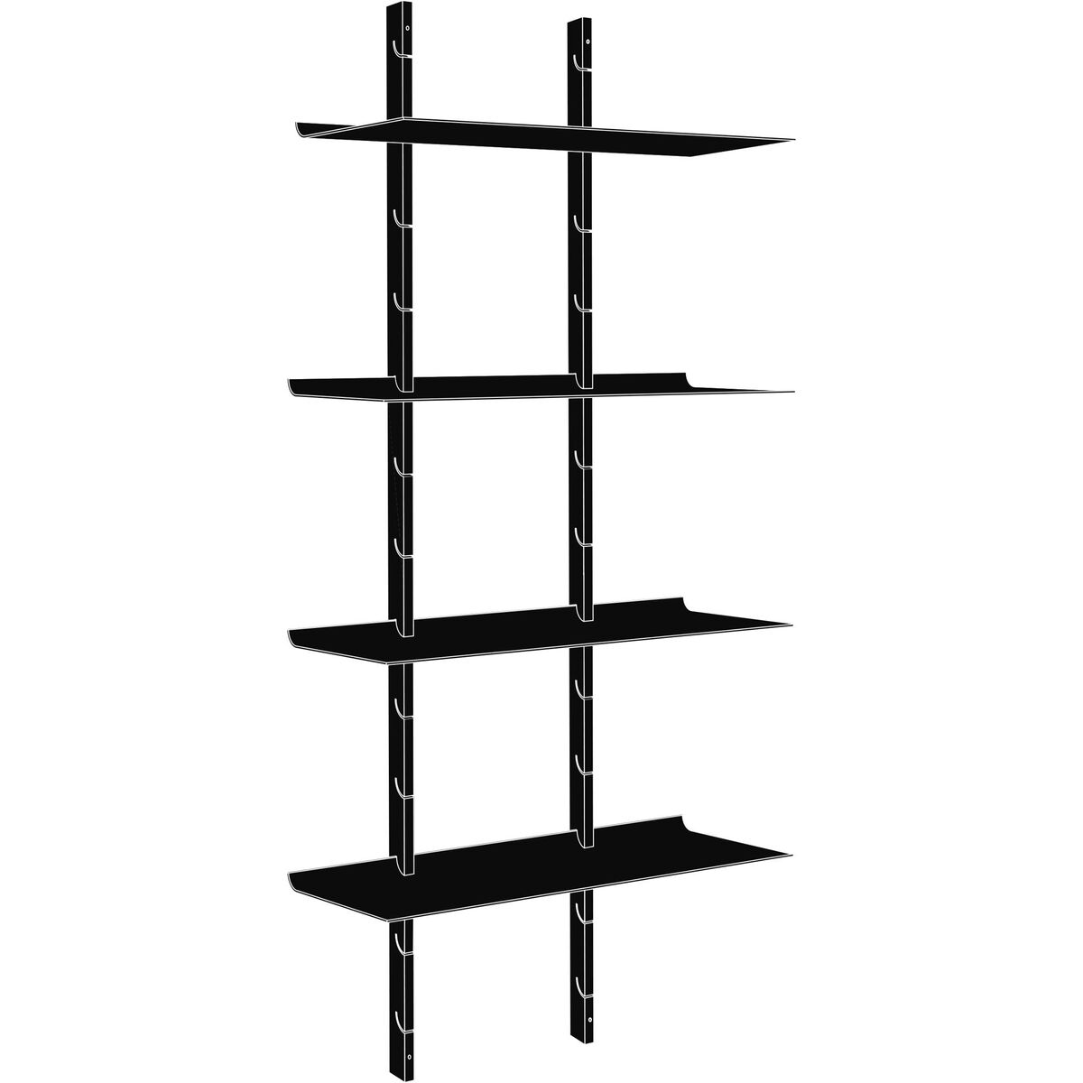 Please Wait to be Seated Smile Shelf Bracket Long Smoked Oak