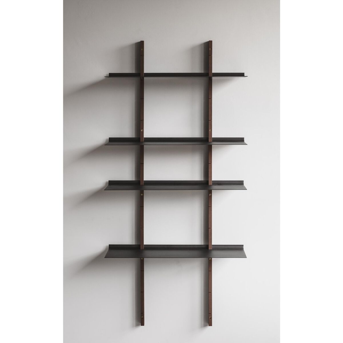 Please Wait to be Seated Smile Shelf Bracket Long Smoked Oak