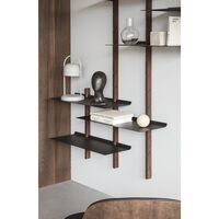 Please Wait to be Seated Smile Shelf Bracket Long Smoked Oak