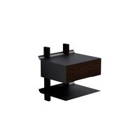 Please Wait to be Seated Smile Bedside Table With Shelf Smoked Oak/ Black