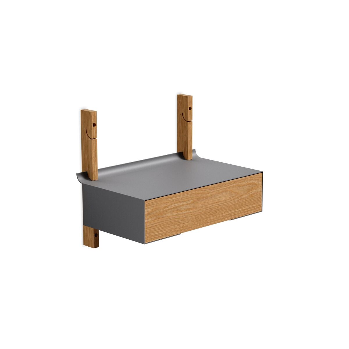 Smile Drawer 50 cm Oak/ Gray