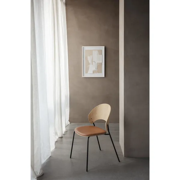 Eva Solo Dosina Dining Chair Upholstered Seat Oak/Cognac/ Black