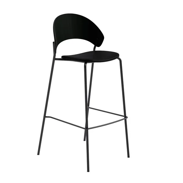 Eva Solo Dosina Bar Stool 75 cm Upholstered Oak/ Black