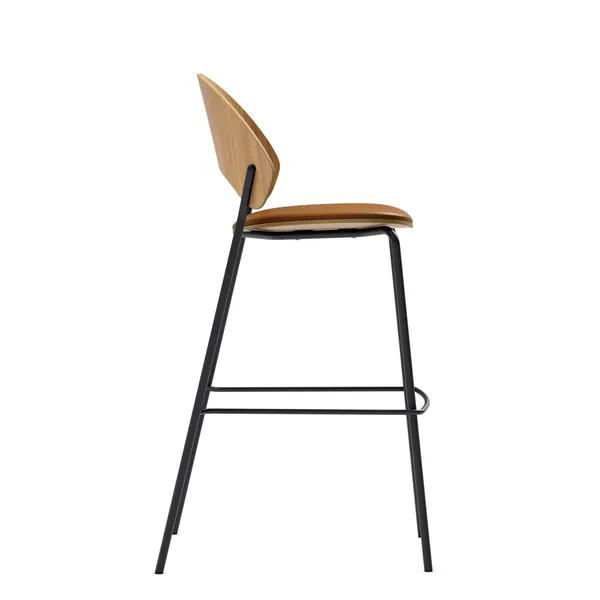 Eva Solo Dosina Barstool 65 cm Upholstered Oak/Cognac