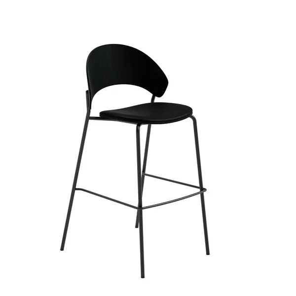 Eva Solo Dosina Bar Stool 65 cm Upholstered Oak/ Black