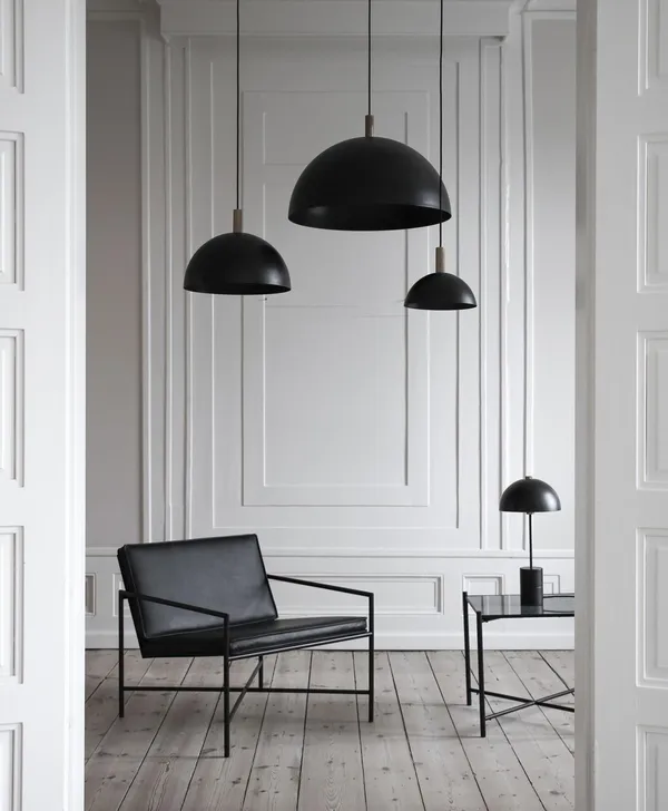Studio Pendant Ø40 Black & Brass