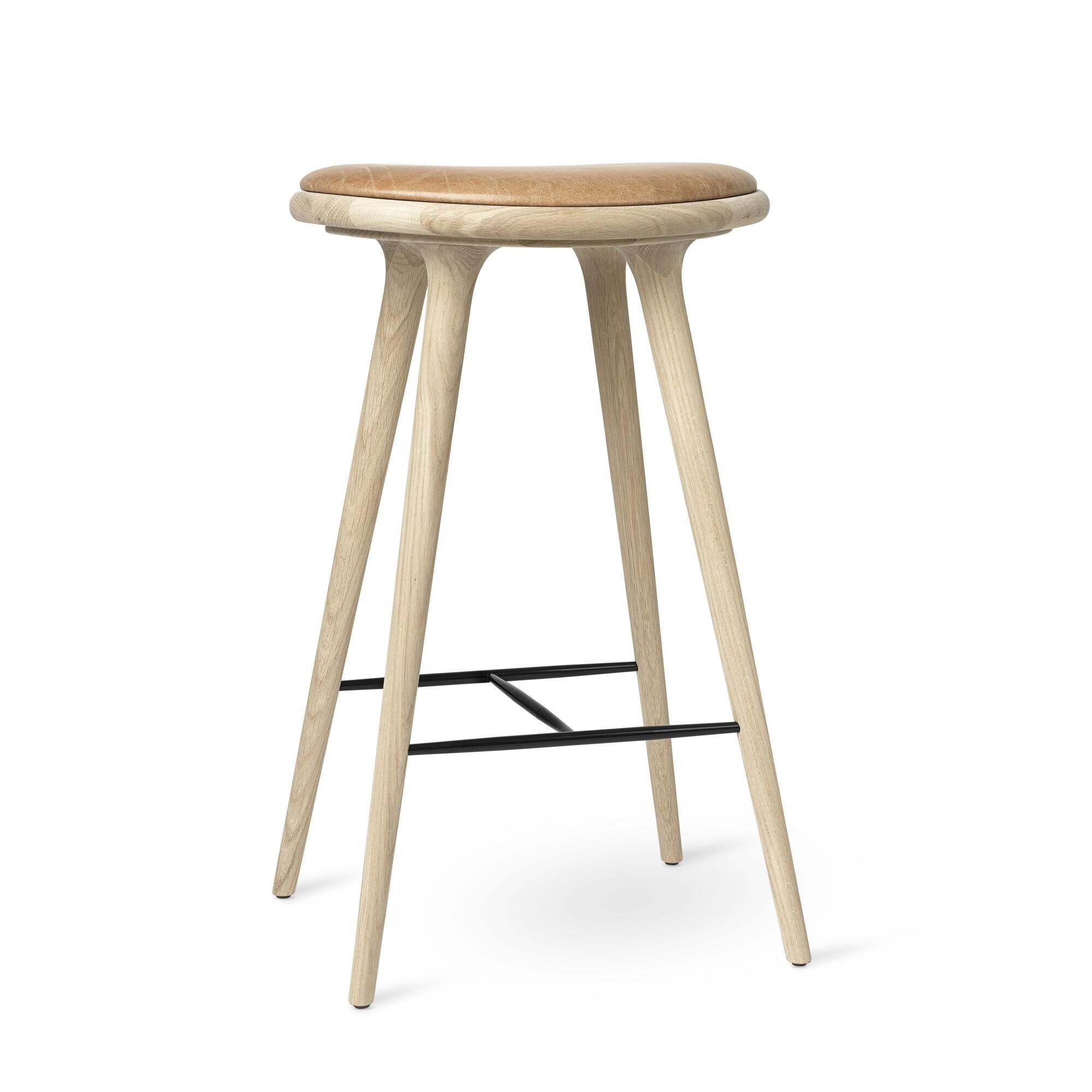 High Stool Barstol Sæbebehandlet Eg 74cm