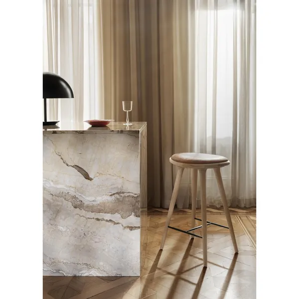 High Stool Bar Stool Soap Treated Oak 74cm