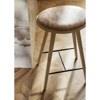 High Stool Bar Stool Soap Treated Oak 74cm