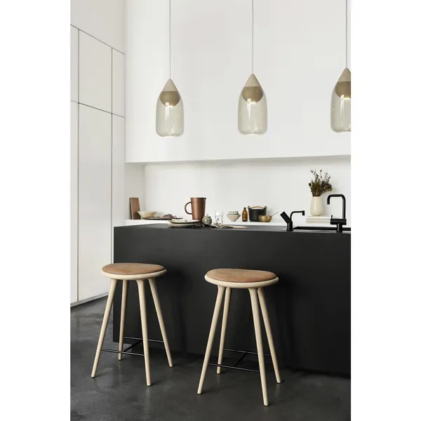High Stool Bar Stool Soap Treated Oak 74cm