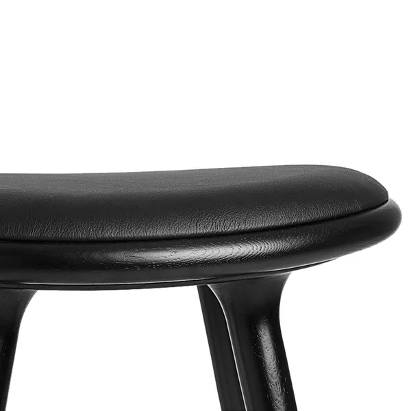 High Stool Bar Stool Black Black Oak 74cm