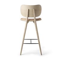The High Stool Barstool w. Back Matt Lacquered Oak 74 cm