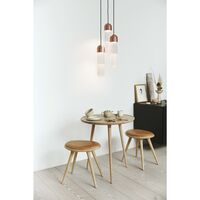 Accent Kafébord Matt Eik Ø70