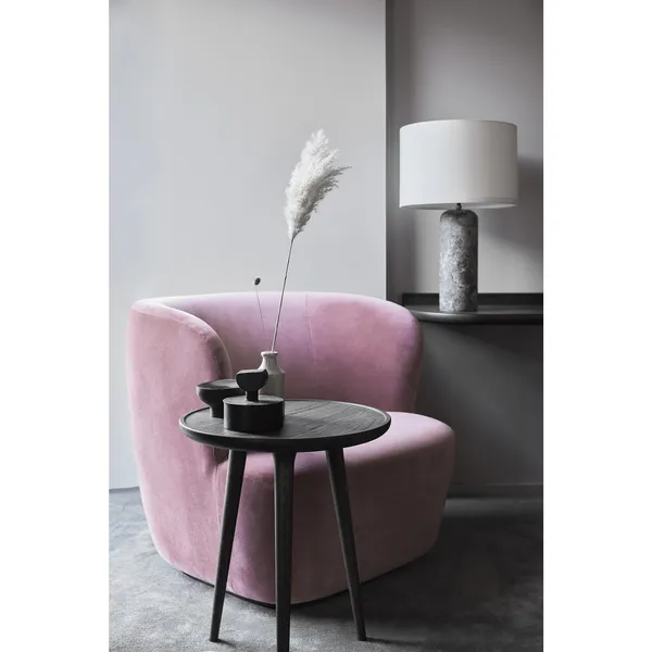 Accent Sofabord Sort Bejdset Eg Mellem Ø45