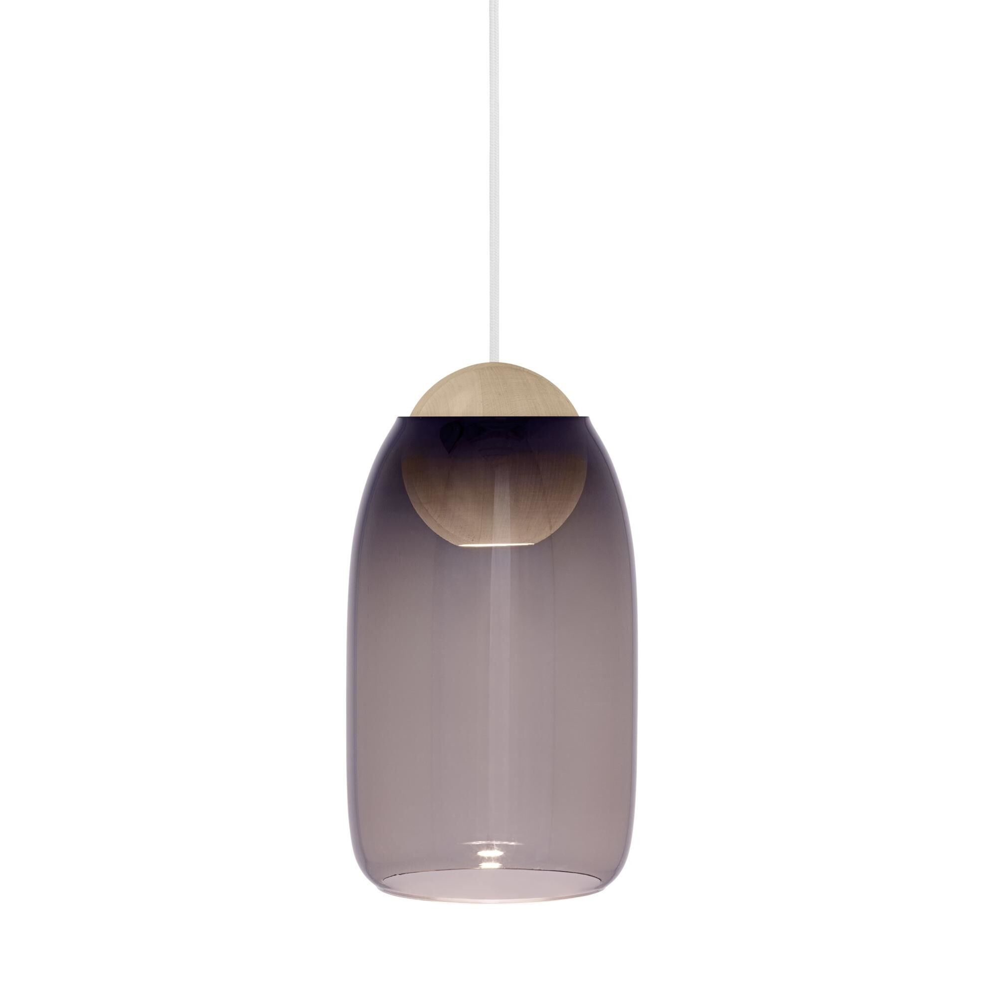 Liuku Taklampa Ball Linden Wood/Violet
