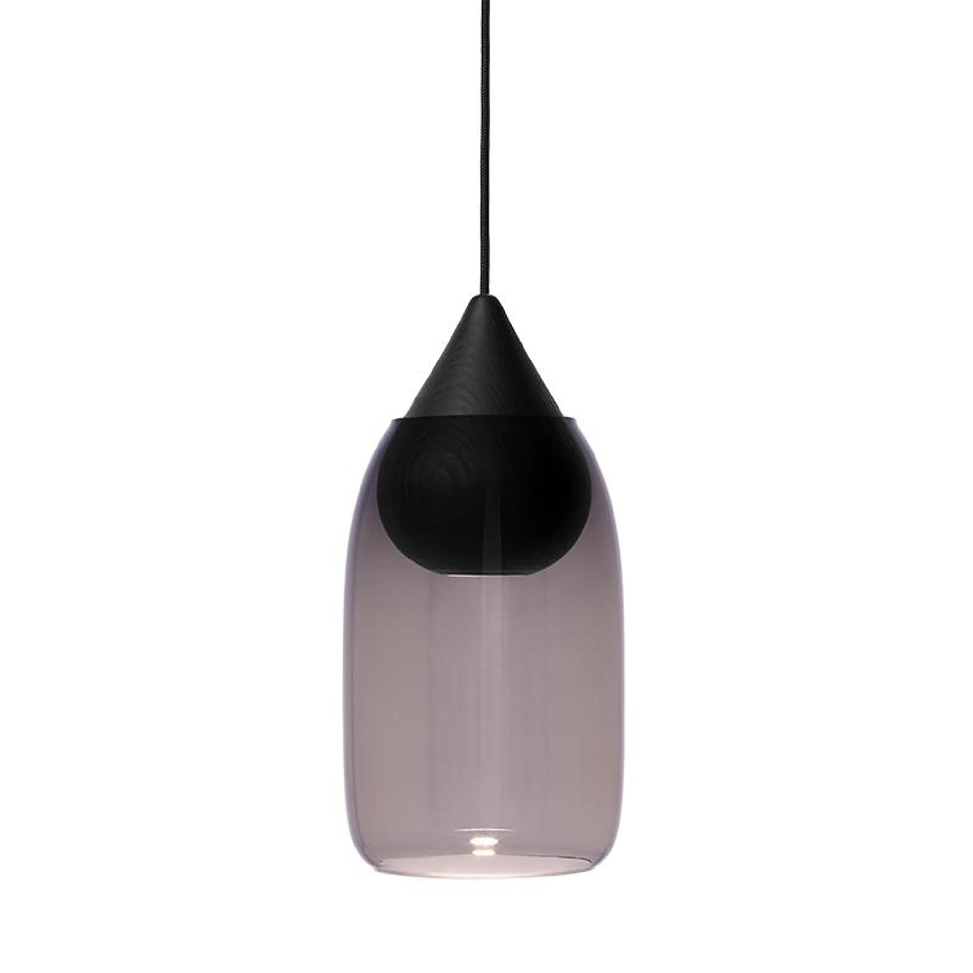 Liuku Taklampa Drop Svart Linden Wood/Violet