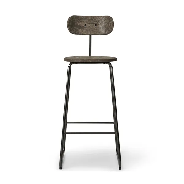 Earth Bar Stool With Backrest 74 cm Coffee Dark