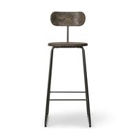 Earth Bar Stool With Backrest 74 cm Coffee Dark