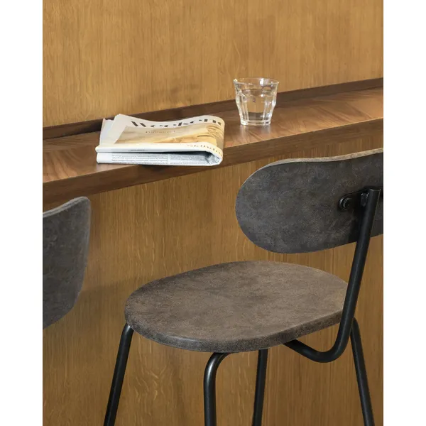 Earth Bar Stool With Backrest 74 cm Coffee Dark